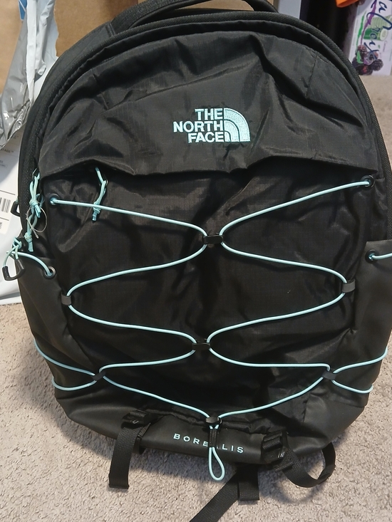 The North Face Other - The North Face  Borealis Black Backpack with Light Blue Bungee and Logo